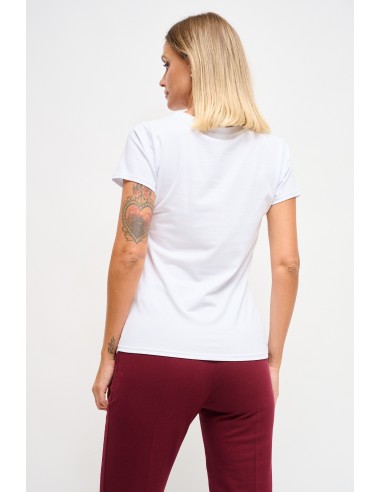 T-shirt casual de algodão com estampa Maryley