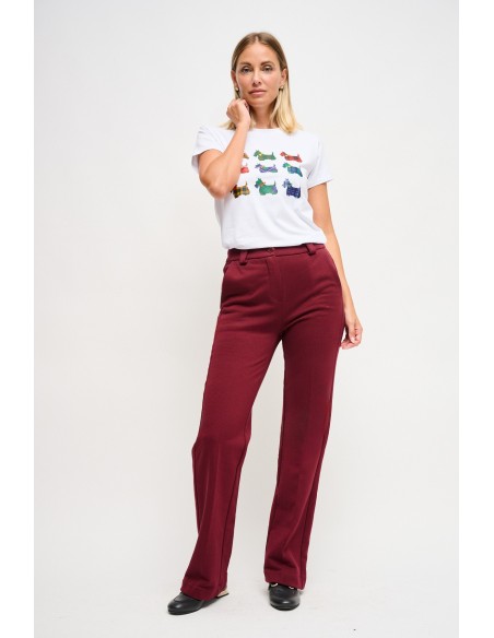 T-shirt casual em algodão com estampa Maryley