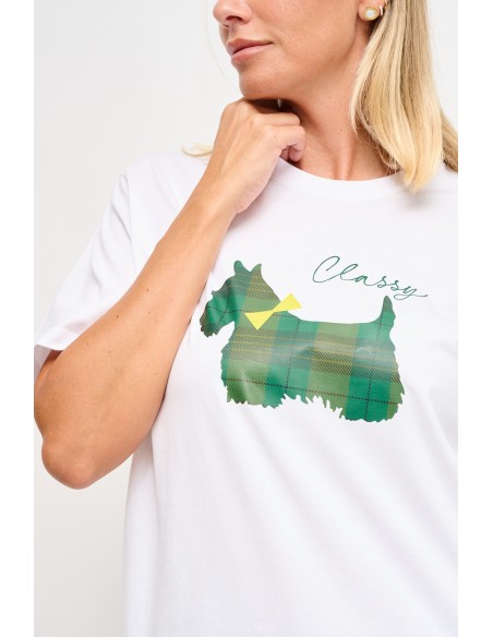 T-shirt em algodão com estampado Maryley