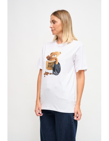 T-shirt com estampa de ursinho café Maryley