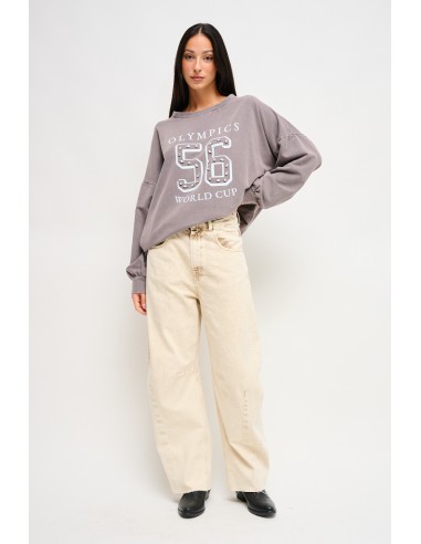 Sweat em Algodão com Estampa e Strass Maryley