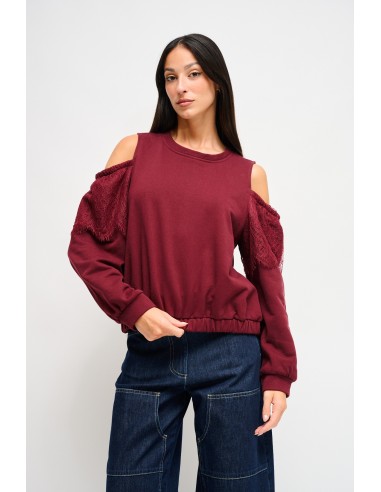 Sweatshirt em Algodão com Ombros Descobertos Maryley
