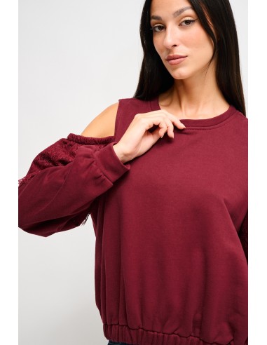 Sweatshirt em algodão com ombros descobertos Maryley