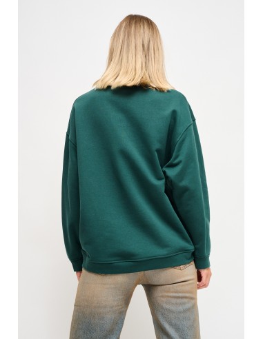 Sweatshirt em algodão com pins joia Maryley