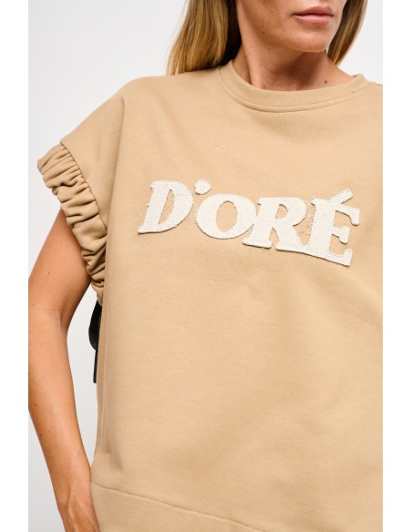 Sweatshirt sem mangas com laços laterais Maryley