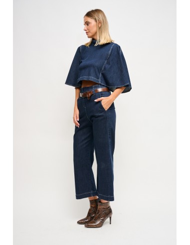 Jeans de cintura alta com cinto Maryley