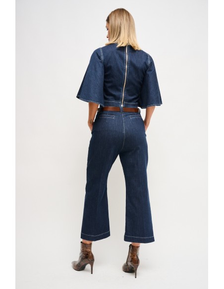 Jeans de Cintura Alta com Cinto Maryley