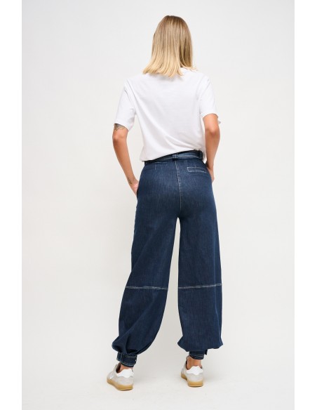 Jeans baggy com cinto Maryley