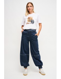 Jeans Baggy com Cinto Maryley