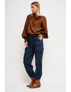 Jeans Cargo Com Cintura Maryley 2