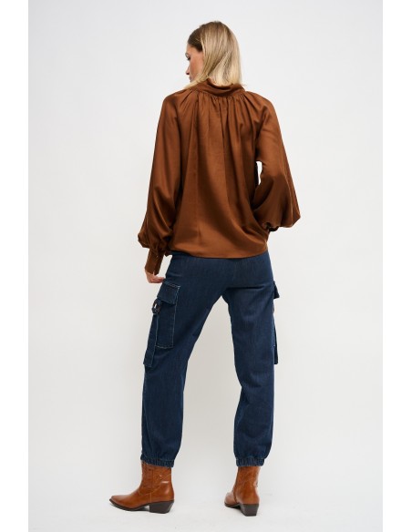 Jeans Cargo com Cinto Maryley