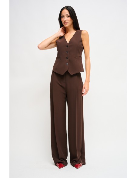 Conjunto Colete e Calças Palazzo Maryley
