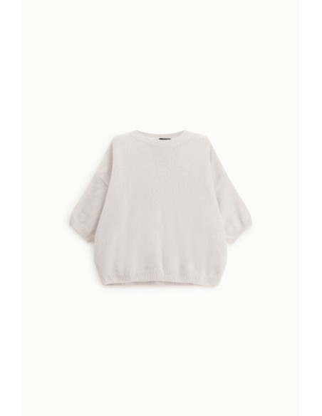 Camisola Decote Redondo Corte Solto Mangas 3/4 Dixie