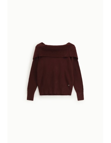 Camisola com decote na parte de trás e gola larga Dixie