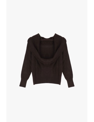 Camisola com decote nas costas e gola ampla Dixie