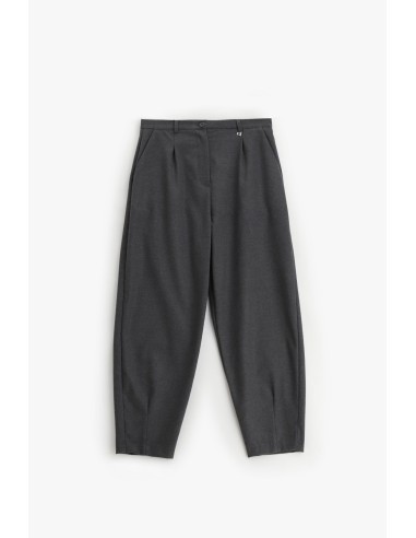 Calças com pence e perna cropped Dixie