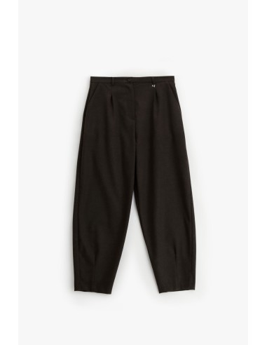 Calças com pence e perna cropped Dixie