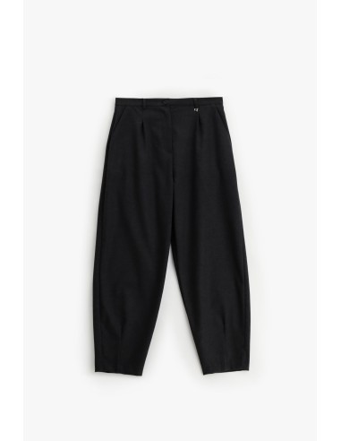 Calças com pinças e perna cropped Dixie