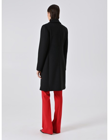 Casaco Médio Acinturado Em Veludo Rinascimento