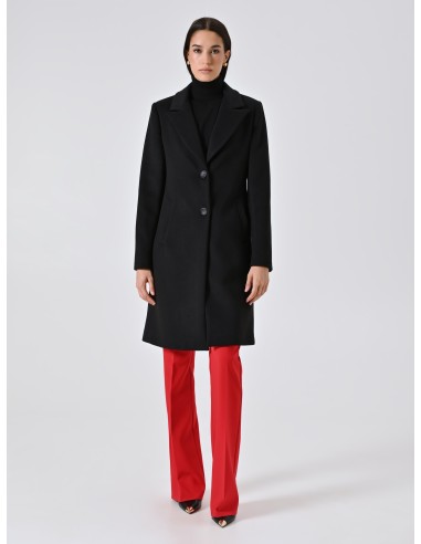 Casaco médio acinturado em veludo Rinascimento