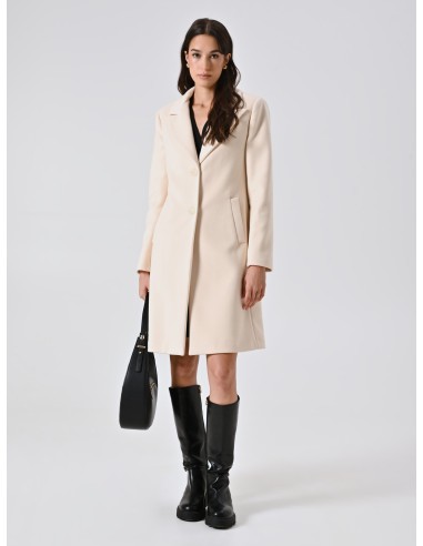 Casaco de Comprimento Médio Cintado em Velour Rinascimento