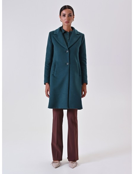 Casaco Médio Cinturado em Velour Rinascimento