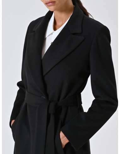 Sobretudo extra longo em velour com cinto coordenado Rinascimento