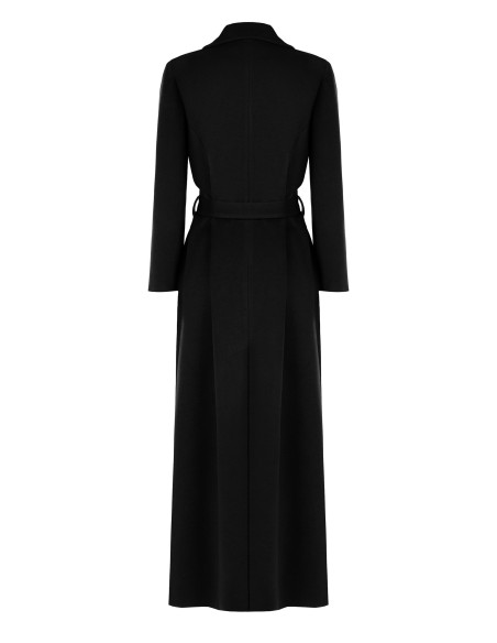 Trench extra longo em veludo com cinto coordenado Rinascimento