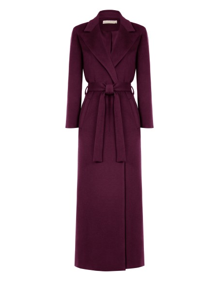 Casaco duster extra longo em veludo com cinto coordenado Rinascimento