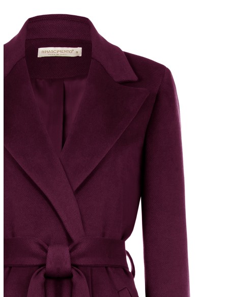Sobretudo Spolverino Extra Longo em Velour com Cinto Coordenado Rinascimento