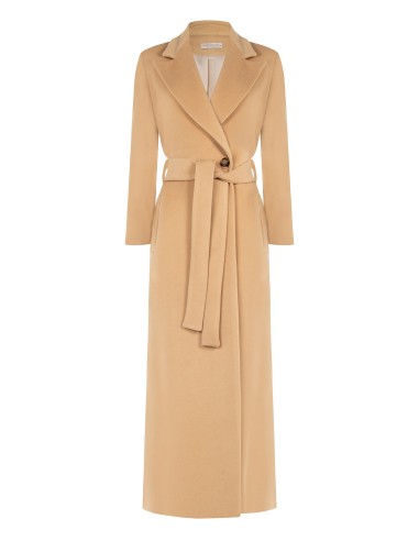 Sobretudo spolverino extra longo em veludo com cinto coordenado Rinascimento