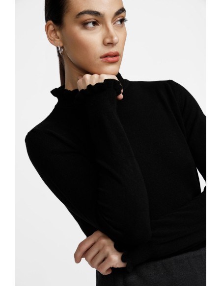 Blusa com Gola Franzida e Punhos Dixie