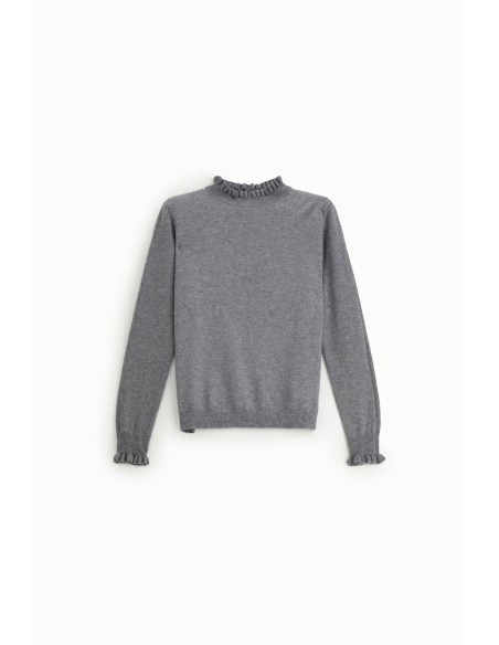 Malha Com Gola Franzida E Punhos Dixie