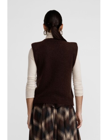 Colete Sem Mangas Com Borda Em Renda Dixie