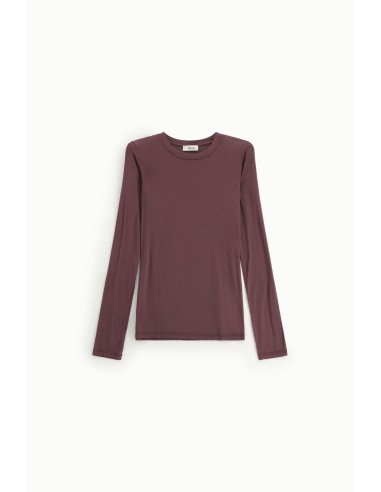 T-shirt de manga longa, gola redonda e corte reto Dixie