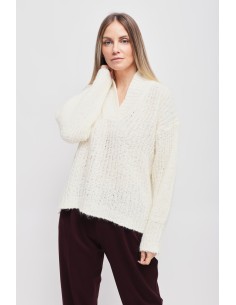 Camisola Mohair com Decote em V Maryley