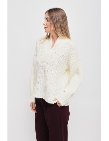 Malha de Mohair com decote em V Maryley