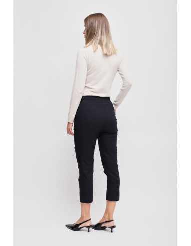 Calças Estampadas Com Cordão E Barra Virada Maryley