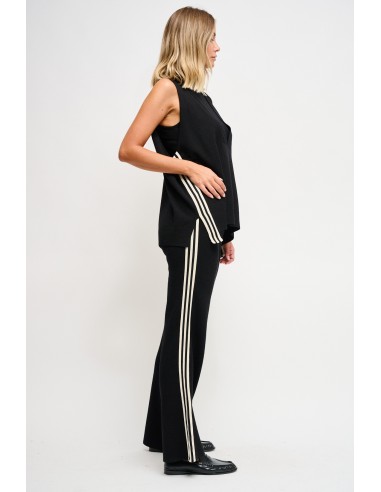 Calças em Malha com Bandas Laterais Maryley