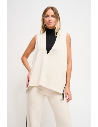 Colete em Malha com Faixas Laterais Maryley