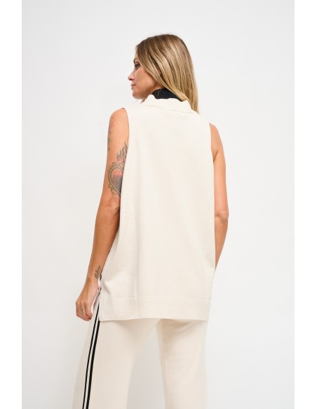 Colete em Malha com Bandas Laterais Maryley