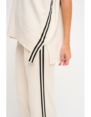 Colete de malha com faixas laterais Maryley