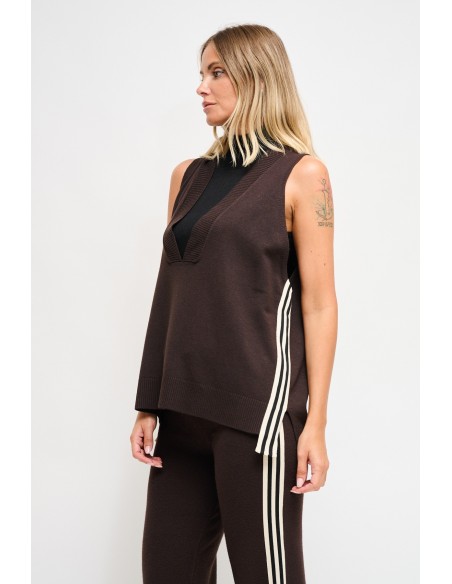 Colete em Malha com Bandas Laterais Maryley