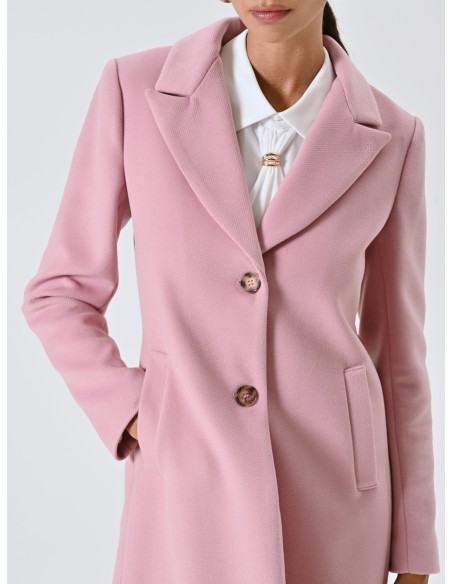 Casaco Médio Cintado em Velour Rinascimento