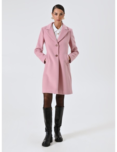 Casaco cintado de comprimento médio em veludo Rinascimento