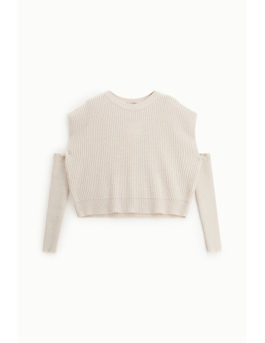 Camisola de gola redonda com mangas cut-out Dixie