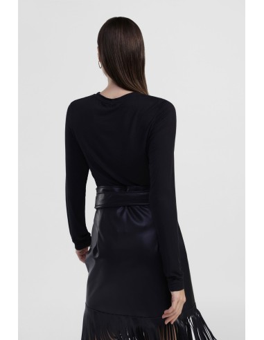 T-shirt de manga comprida, gola redonda e corte recto Dixie