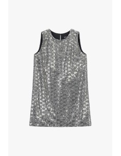 Vestido Curto Sem Mangas com Lantejoulas Dixie