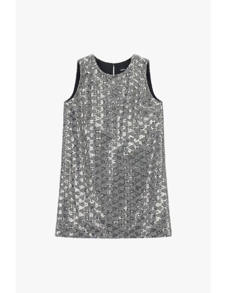 Vestido Curto Sem Mangas com Lantejoulas Dixie