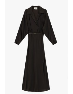 Vestido Longo com Cinto e Mangas Compridas Dixie 2